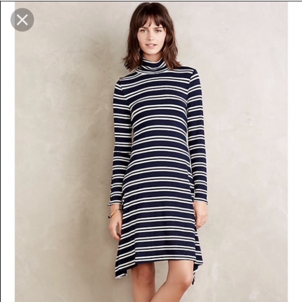 Anthropologie striped swing dress